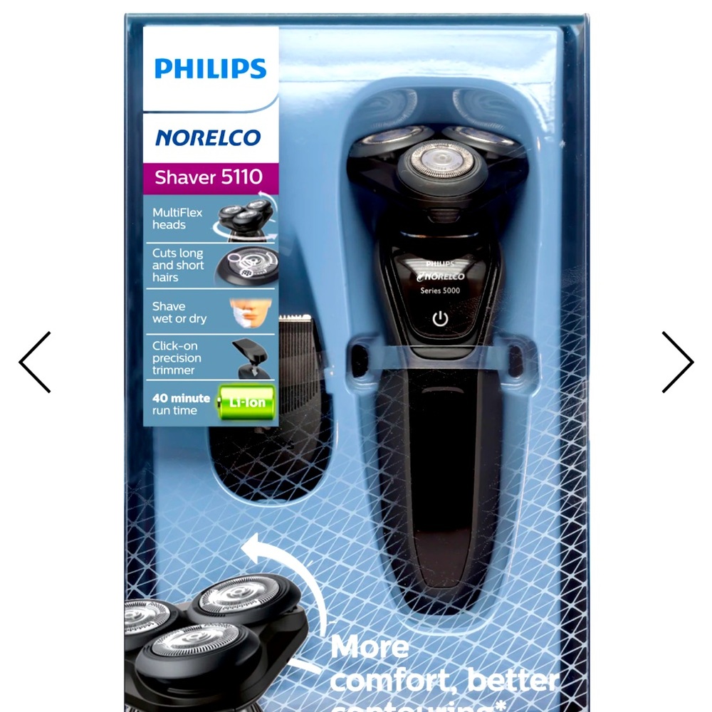Philips Norelco Shaver 5100 Wet and Dry Electric Trimmer and Shaver